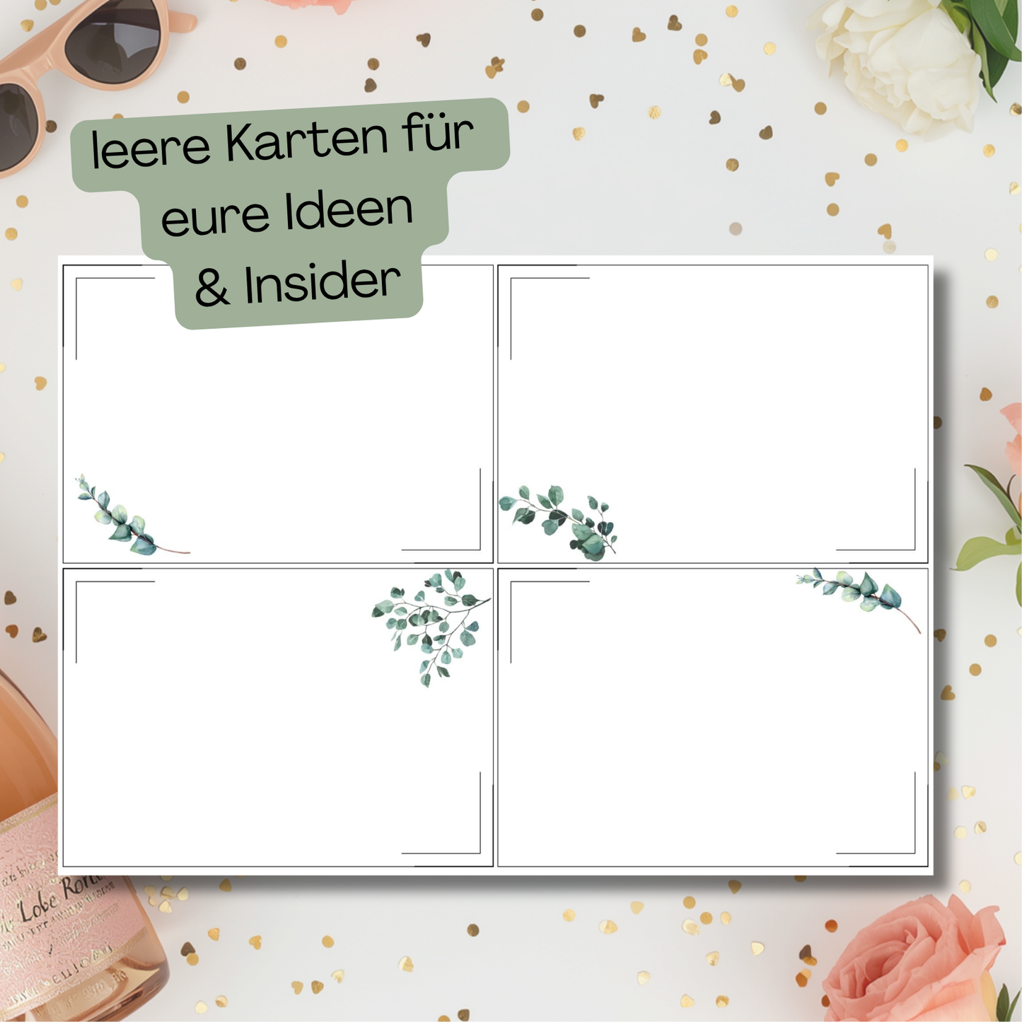 Leere Fotoaufgaben Karten für eigene Ideen