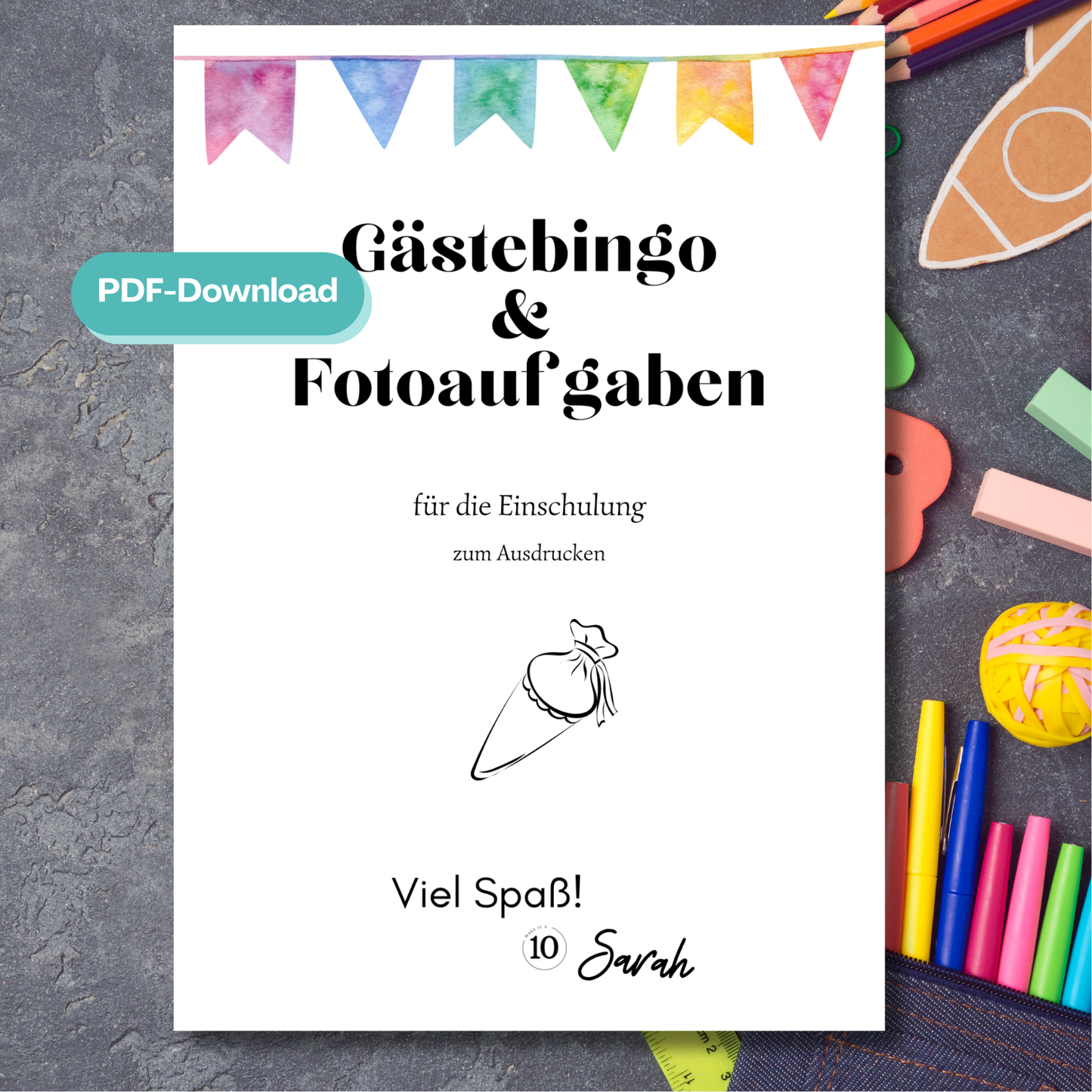 Einschulung Spiele Ideen Set - 2 Spiele zum Schulanfang