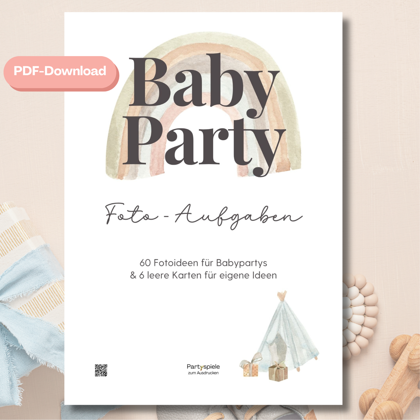 Fotoaufgaben Fotosafari Babyparty Idee zum Ausdrucken