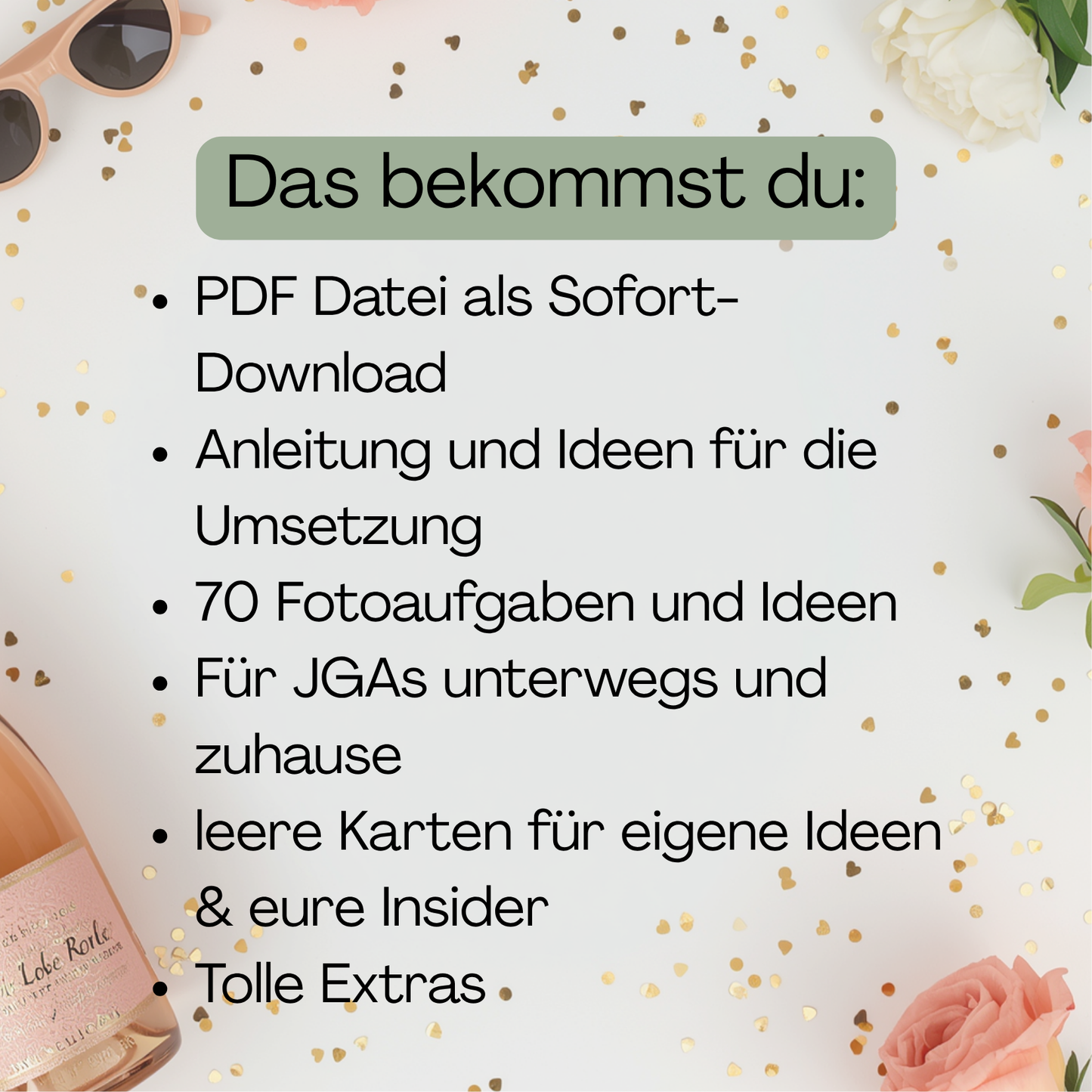 JGA Fotoaufgaben – 70 Foto-Ideen zum Ausdrucken, PDF
