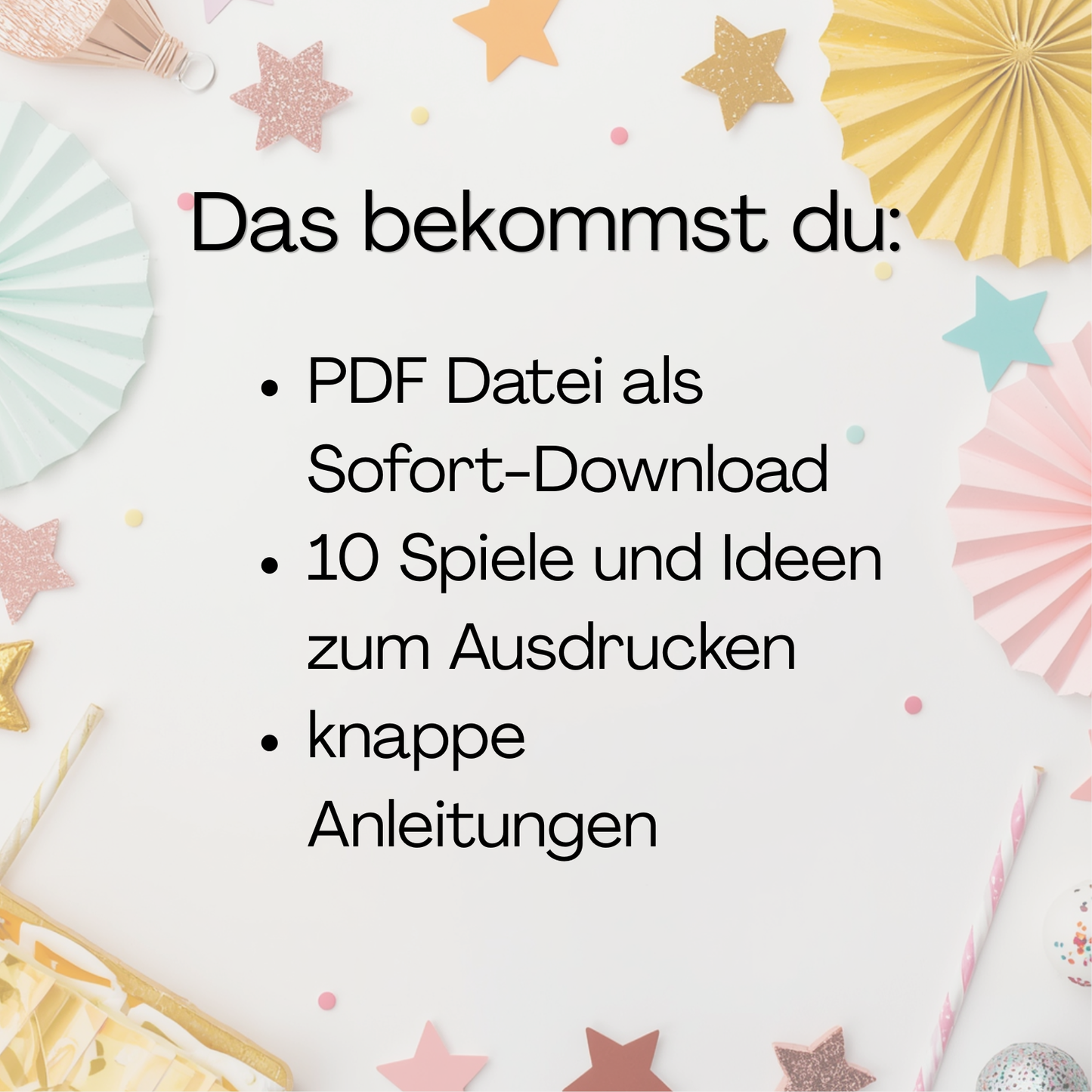 Teenager Geburtstag Spiele Set – 10 Partyspiele für Teenie Geburtstagsparty zum Ausdrucken, PDF, schwarz/weiß