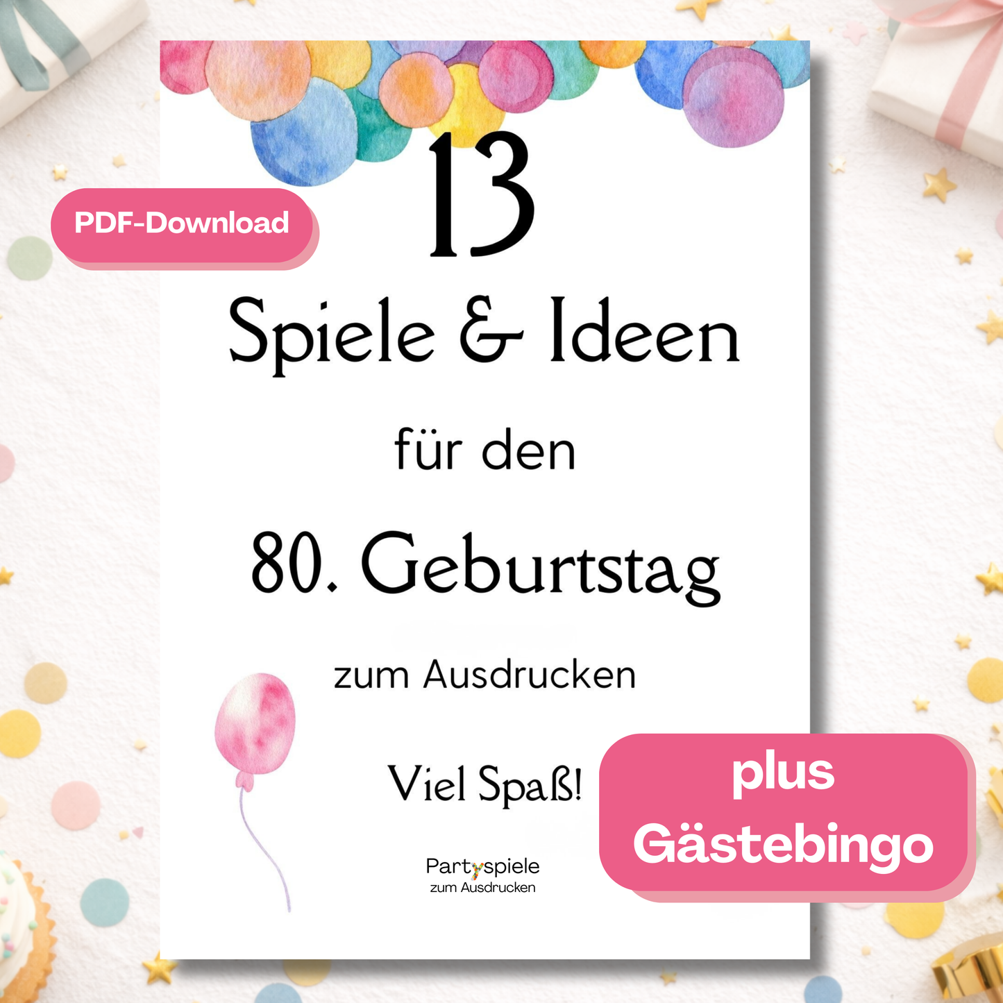 Foto der Titelseite des Spielesets zum 80. Geburtstags