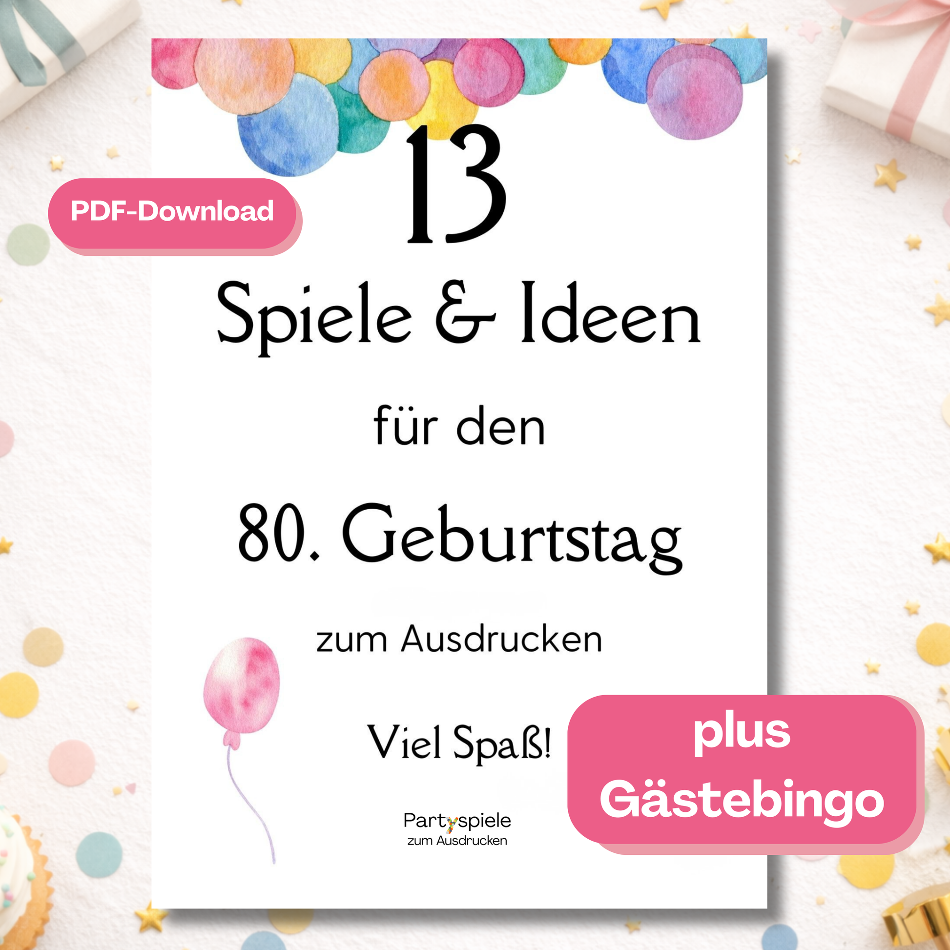 Foto der Titelseite des Spielesets zum 80. Geburtstags