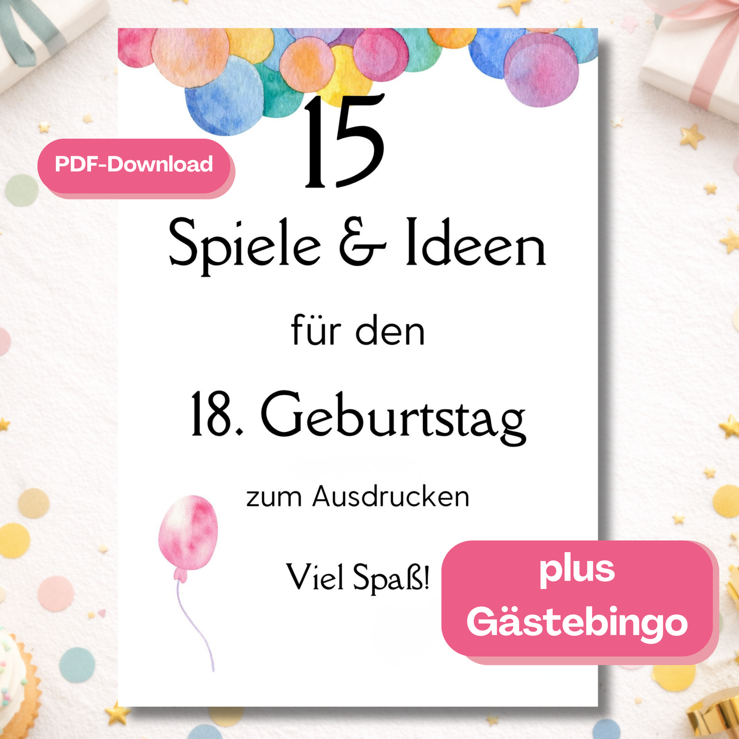 Spieleset 18. Geburtstag (2008) – 15 Partyspiele, Quiz & Gästebingo zum Ausdrucken