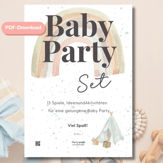 Babyparty Babyshoer Set mit Ideen und Spielen