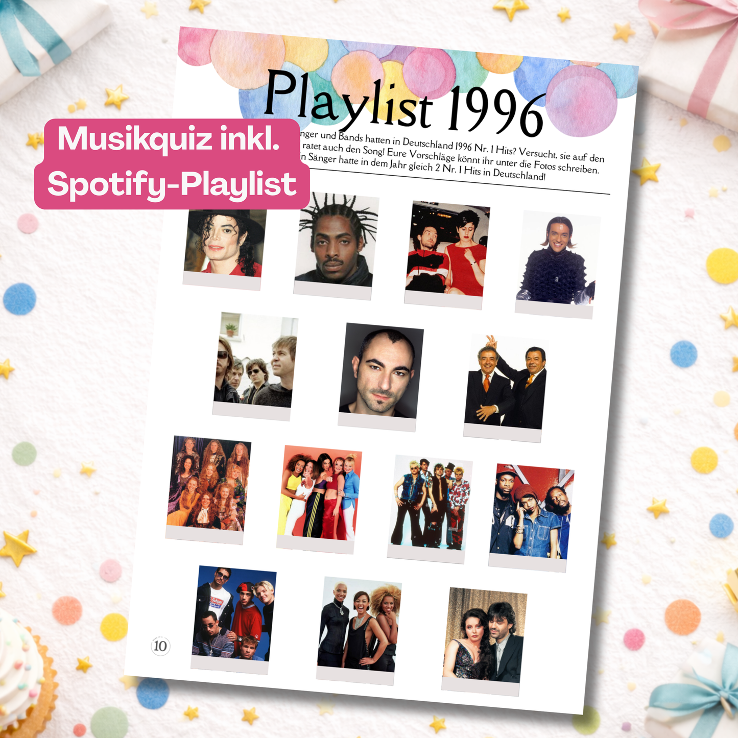 Spieleset 30. Geburtstag (1996) – 15 Partyspiele, Quiz & Gästebingo zum Ausdrucken