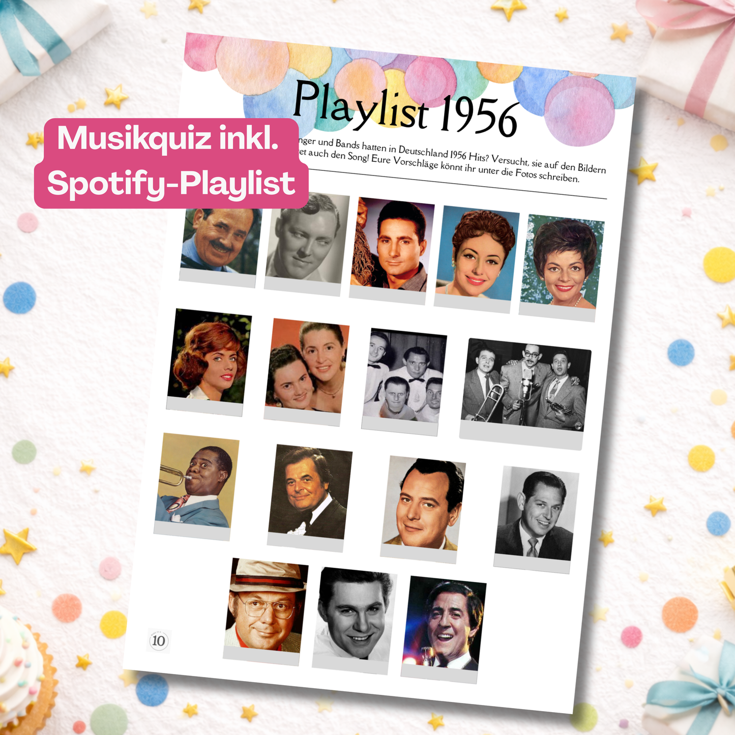 Musikquiz 1956 inkl. Spotify Playlist