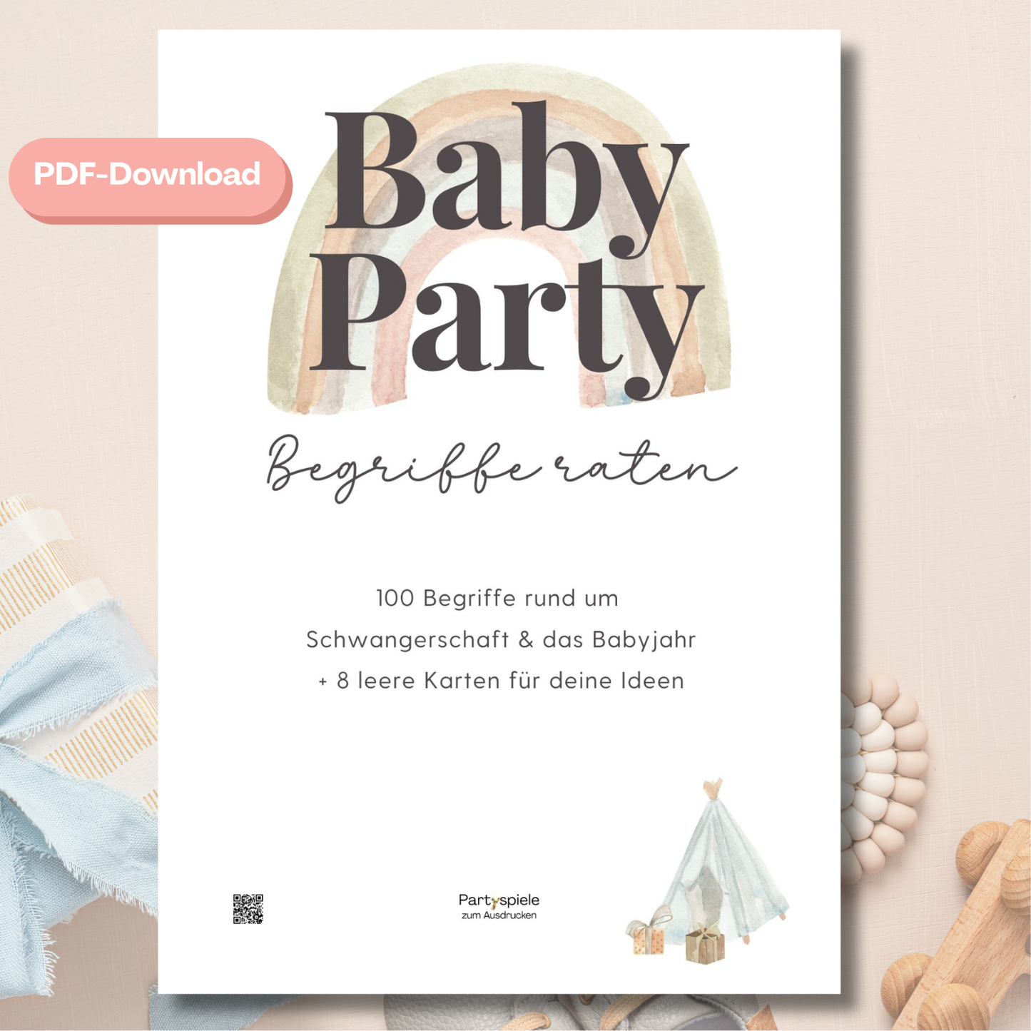 Baby Party Tabu Begriffe raten zum Ausdrucken Babyshower
