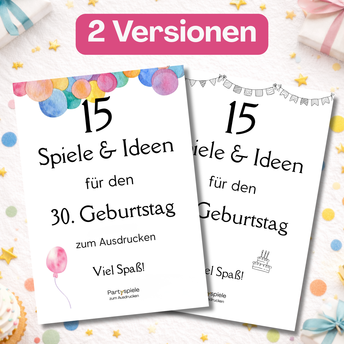 Spieleset 30. Geburtstag (1996) – 15 Partyspiele, Quiz & Gästebingo zum Ausdrucken