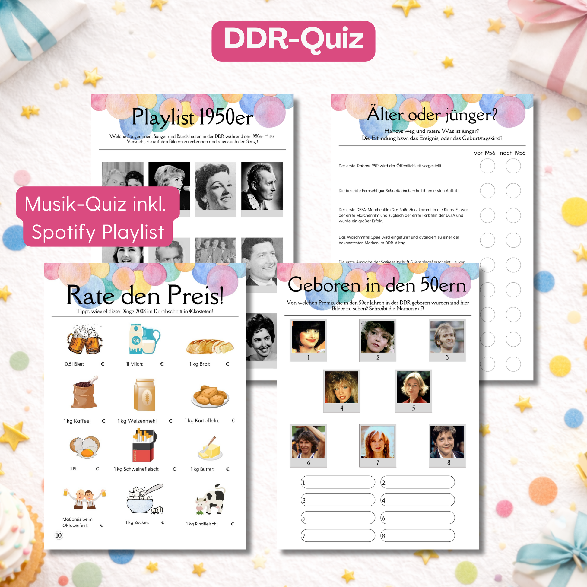 4 DDR Quiz rund um die 1950er und 1956