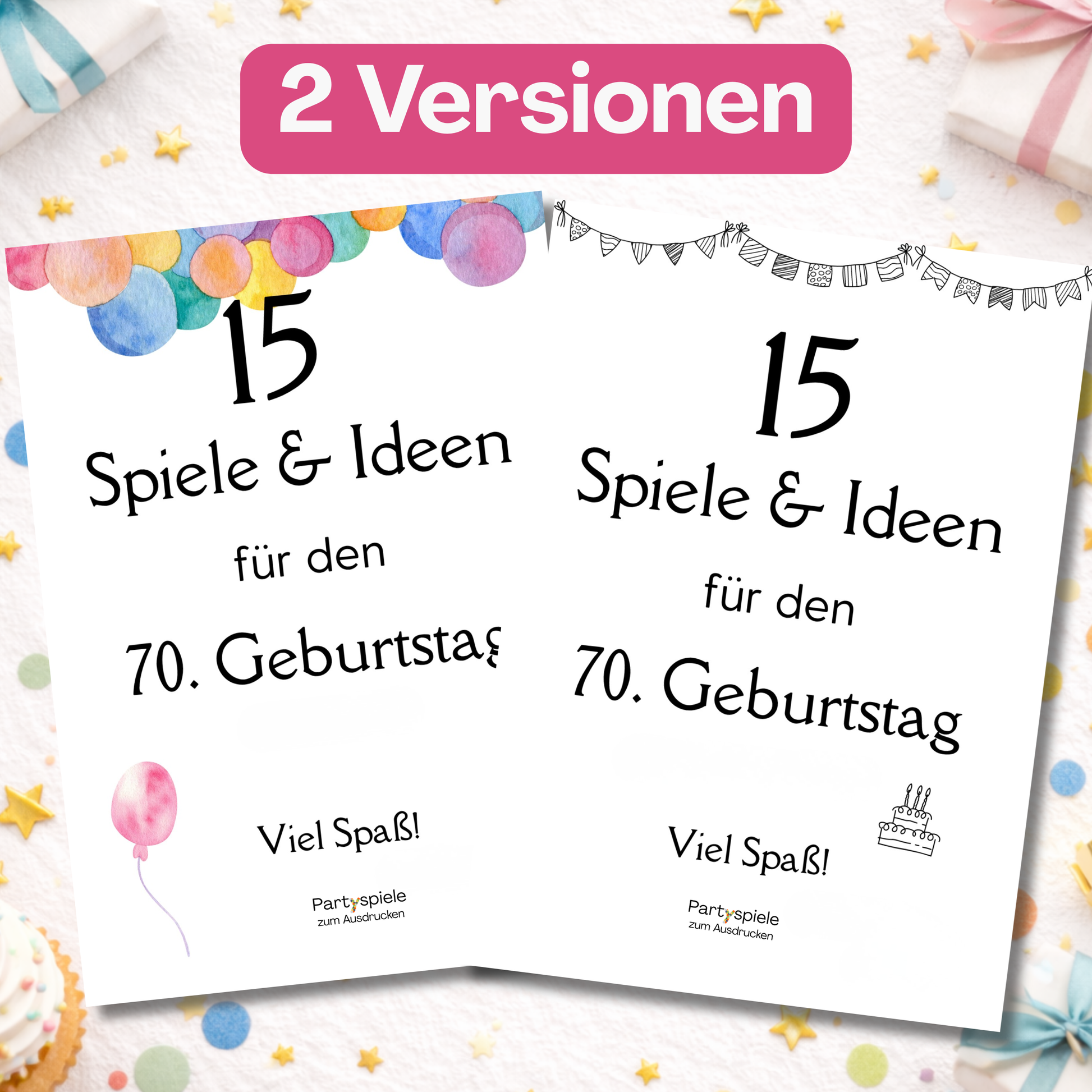 Das Spieleset gibt es in 2 Dasigns: bunt und schwarz/weiß, die Spiele in beiden Sets sind identisch