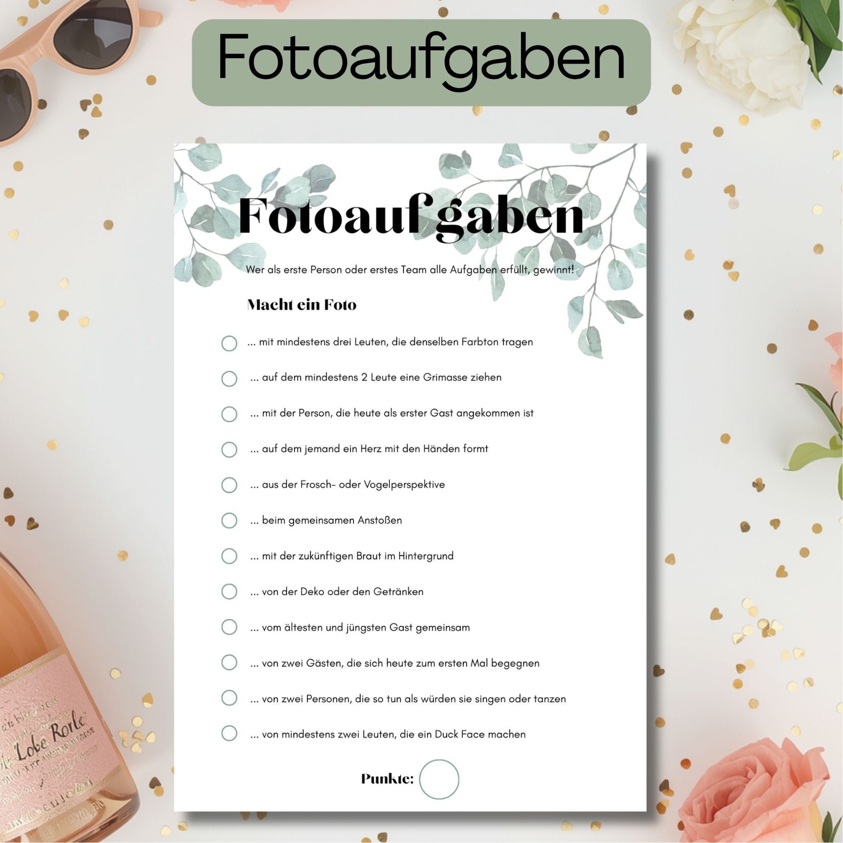 Foto der Liste der JGA Foto Aufgaben