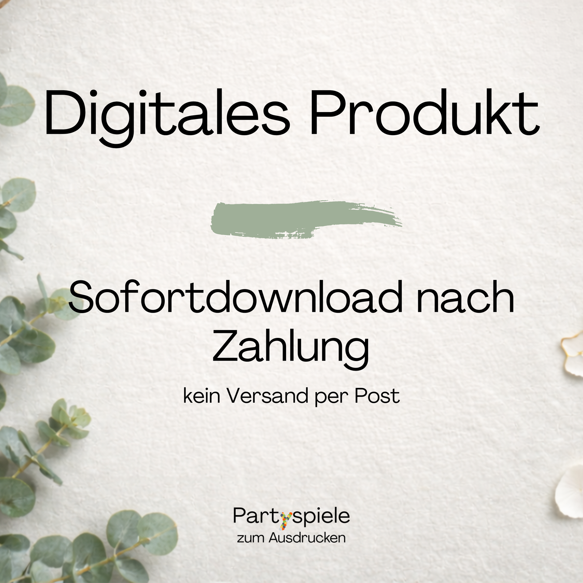 Digitales Produkt, Sofortdownload nach Zahlung, kein Versand per Post