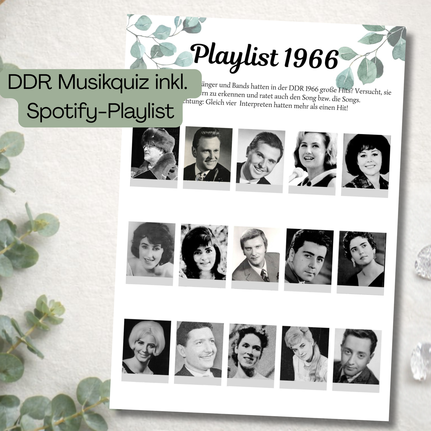 DDR Musikquiz 1966 zur diamantenen Hochzeit inklusive Spotify Playlist