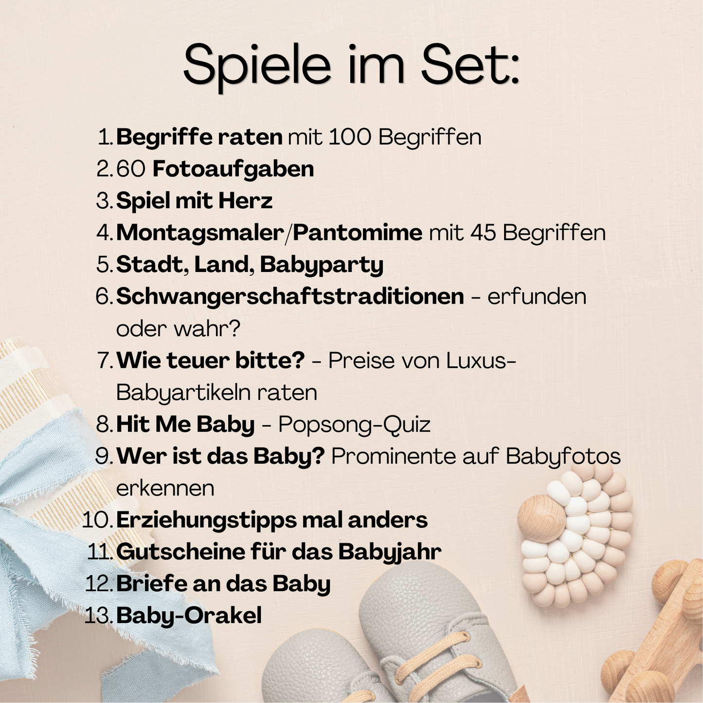 Liste der Party Spiele für die Babyparty