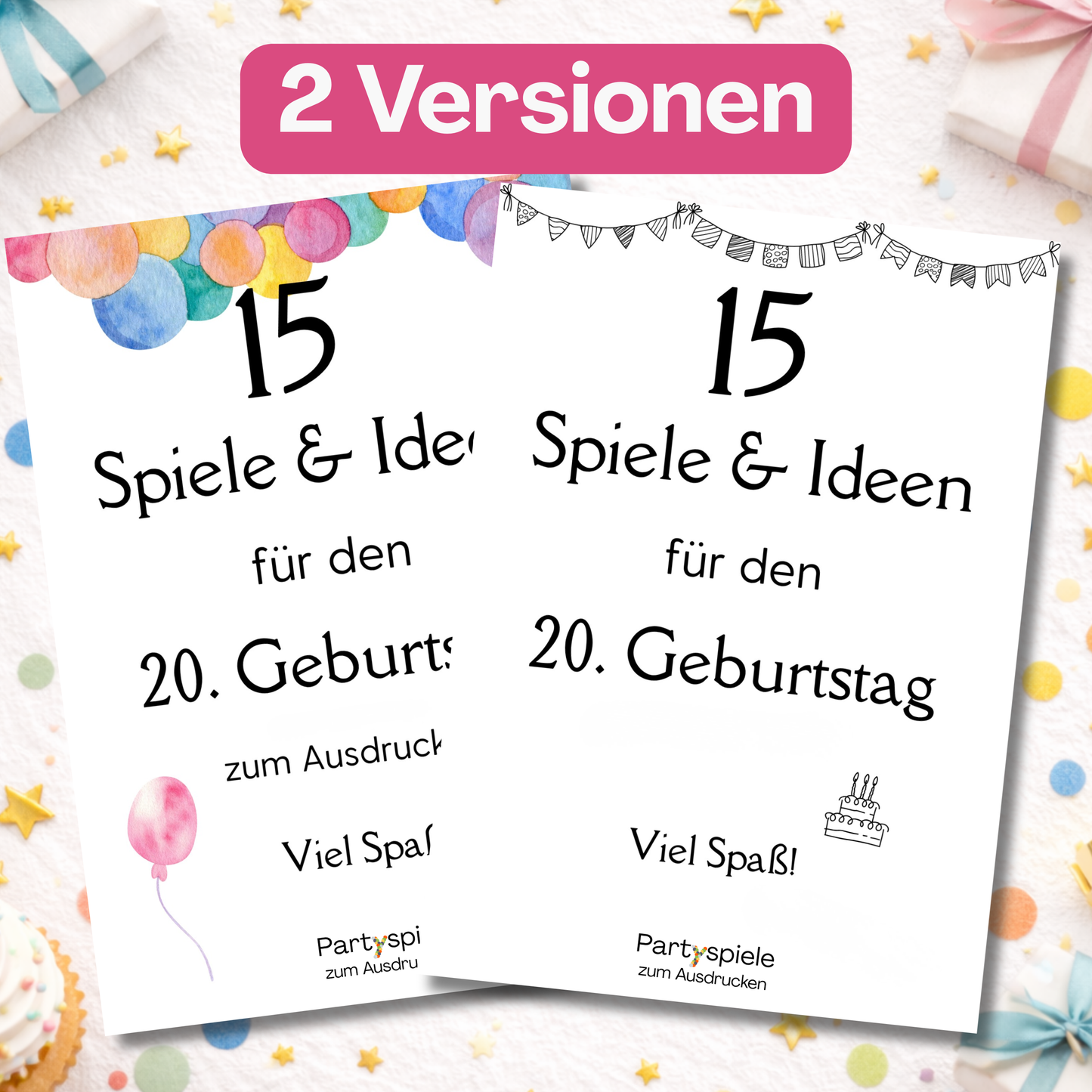 Du kannst das Set in bunt oder schwarz-weiß kaufen