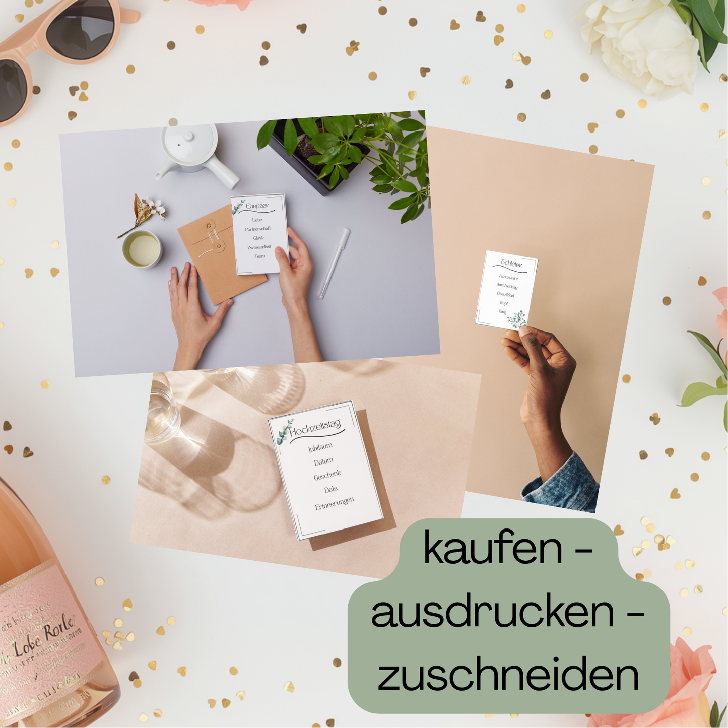 JGA Spielkarten Hochzeit ausdrucken druckfertig