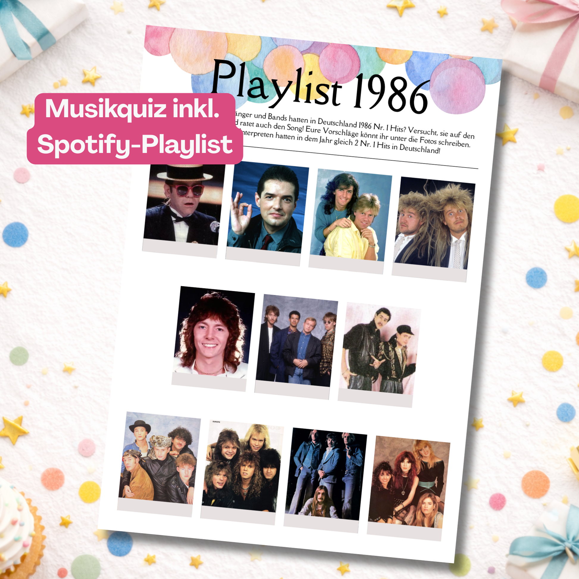 Musikquiz 1986 mit eigener Spotify Playlist