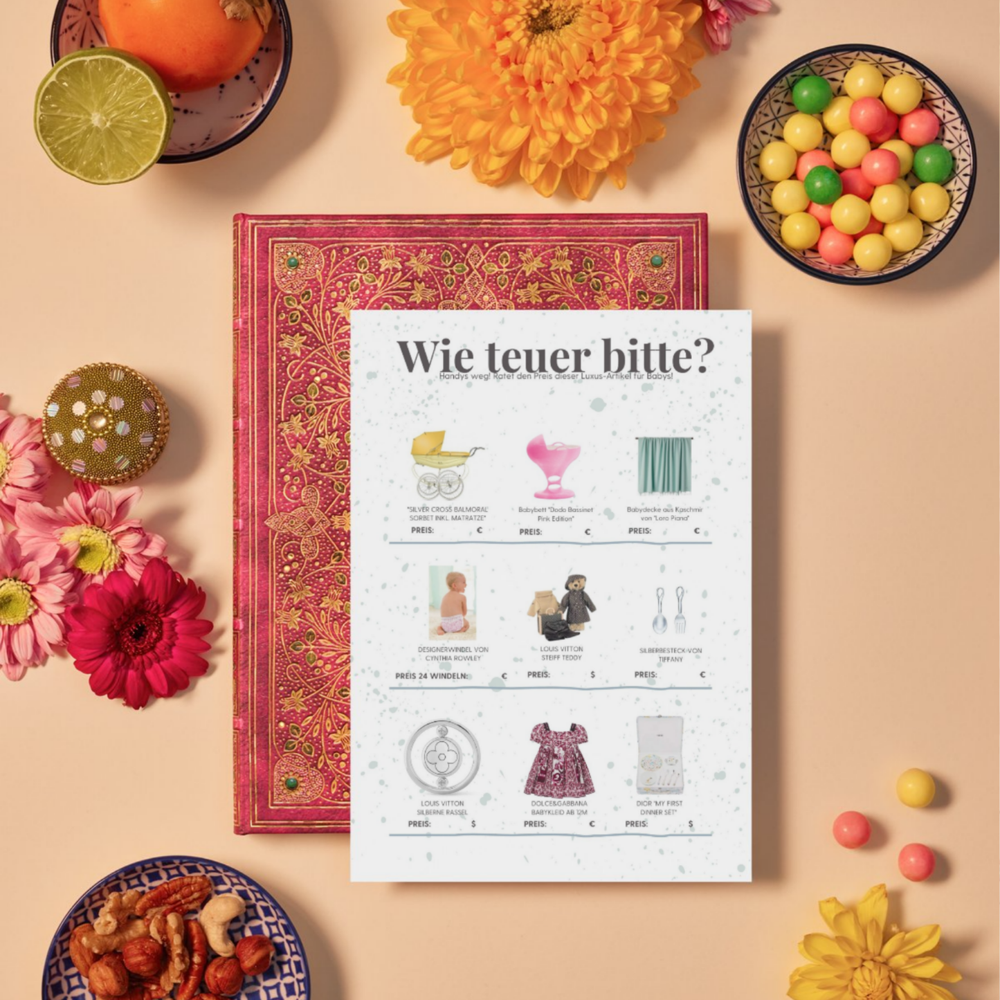 Preis Quiz Babyparty Babyshower