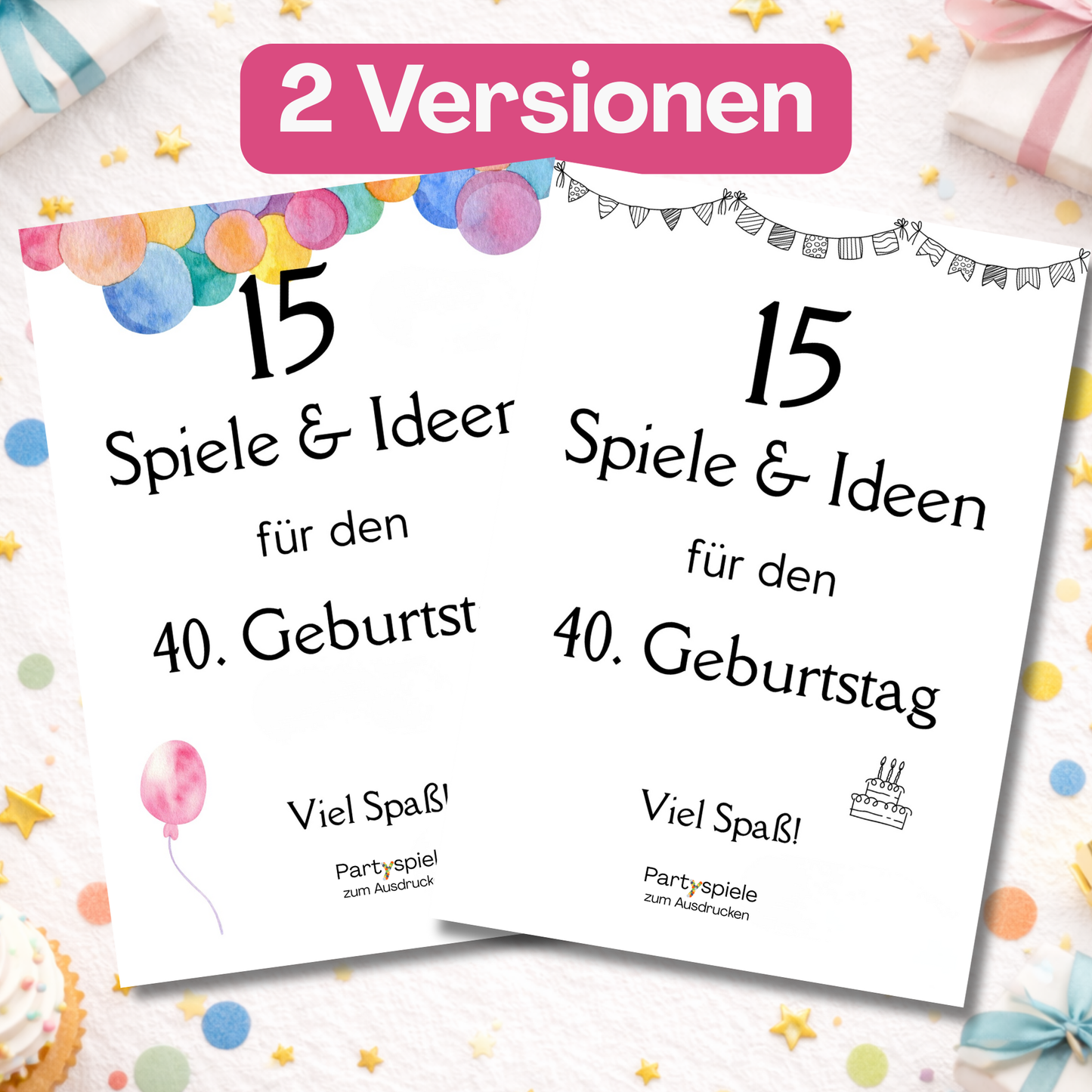 Spieleset in 2 Versionen: bunt und schwarz-weiß