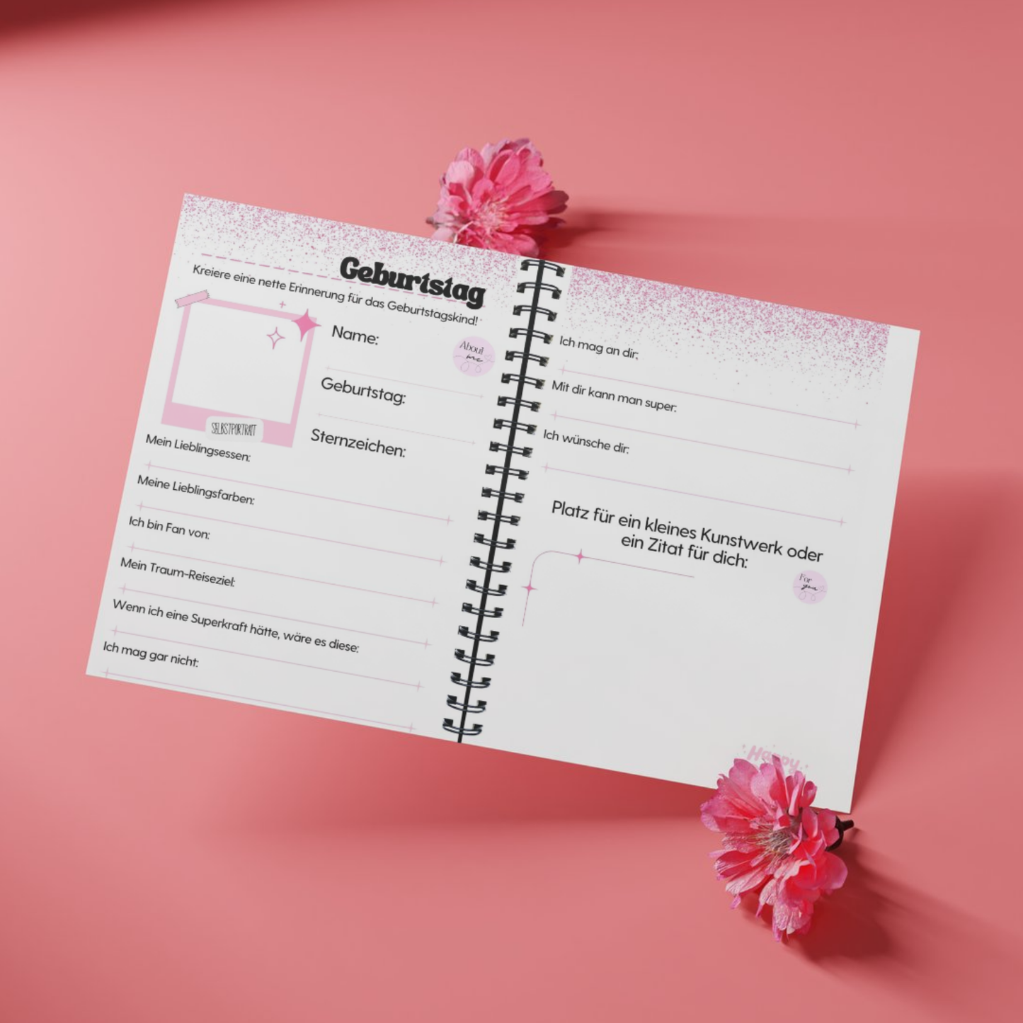 Teenager Geburtstag Spiele Set – 10 Partyspiele für Teenie Geburtstagsparty zum Ausdrucken, PDF, pink