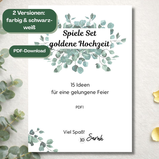 Goldene Hochzeit 2026: 15 Quiz, Spiele & Ideen zum Ausdrucken(PDF) – DDR & BRD