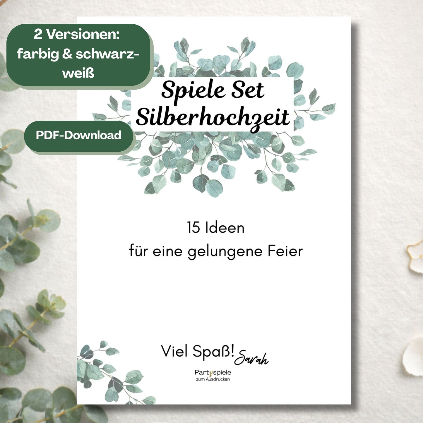 Silberhochzeit 2026: 15 Quiz, Spiele und Ideen zum Ausdrucken (PDF) – lustige Ideen für die Silberhochzeit