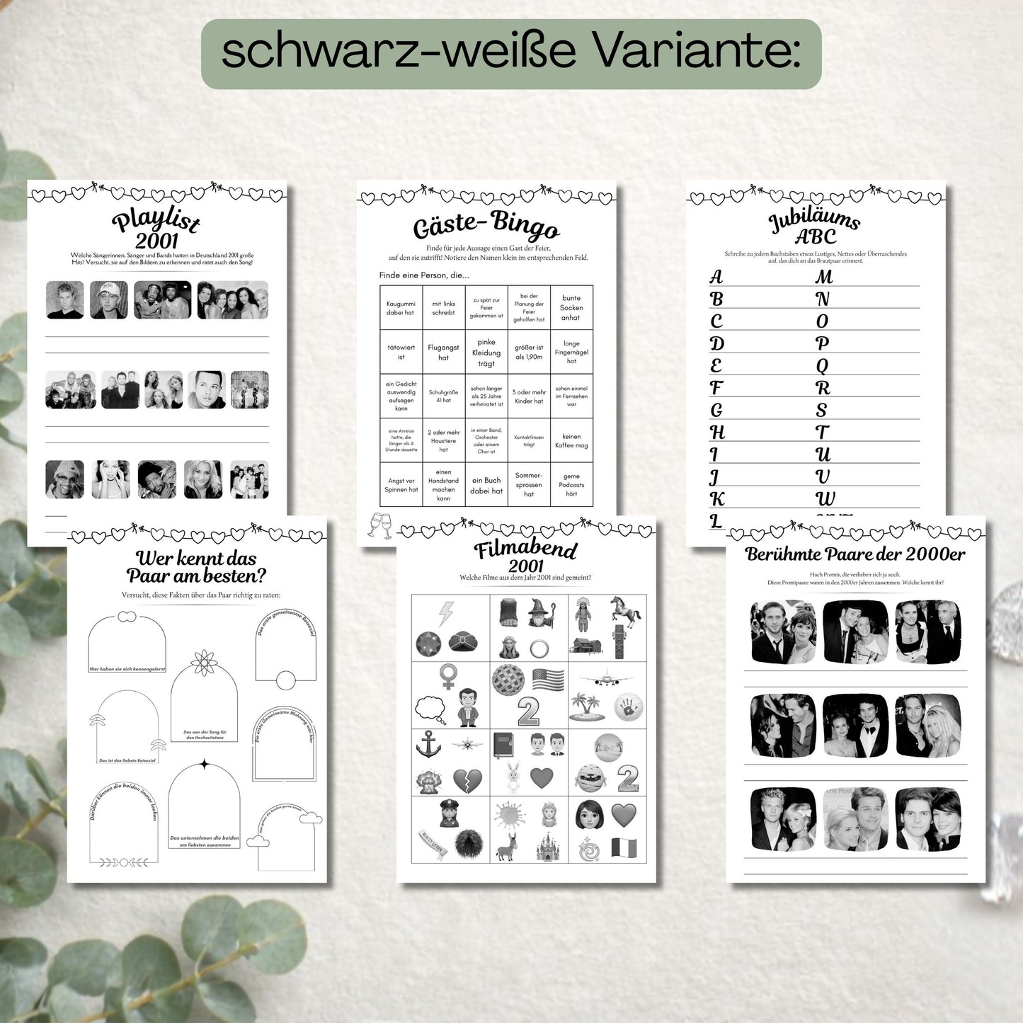 Silberhochzeit 2026: 15 Quiz, Spiele und Ideen zum Ausdrucken (PDF) – lustige Ideen für die Silberhochzeit