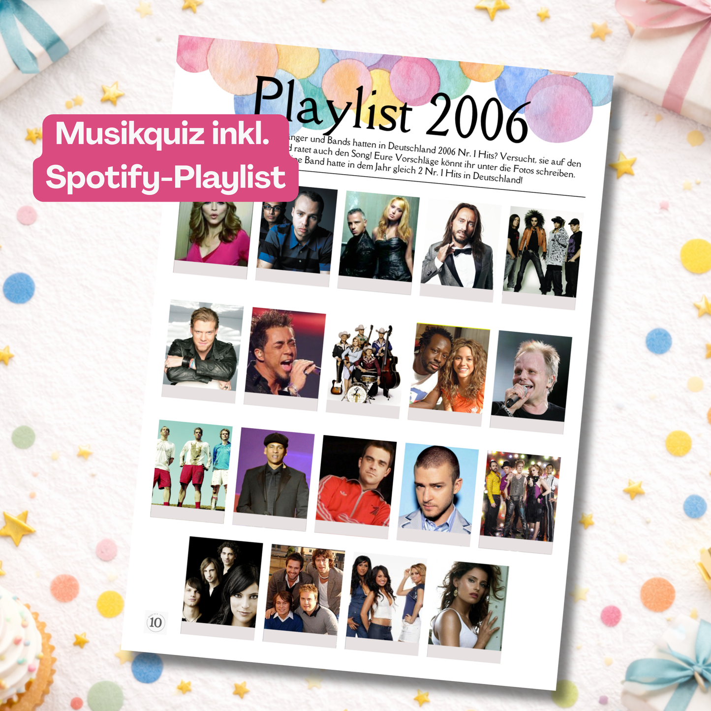 Foto des Musikquiz 2006 mit Link zur Playlist bei Spotify